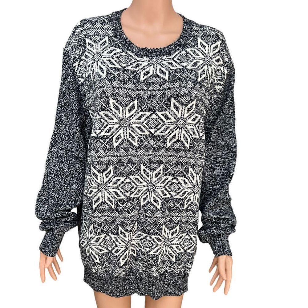 Weatherproof Vintage 100% cotton Snowflake Crewneck Sweater men’s size XL NWOT - Picture 3 of 9